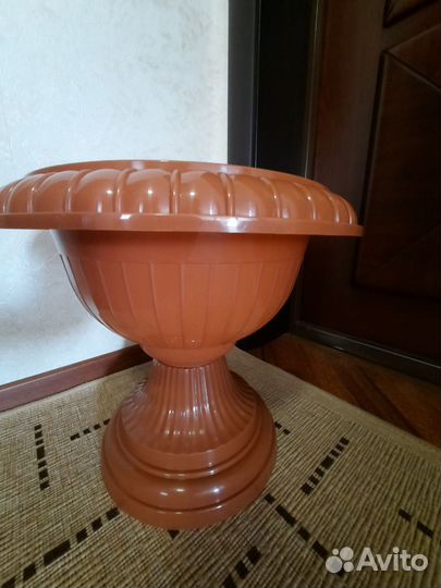 Кашпо горшок для цветов пластик большое