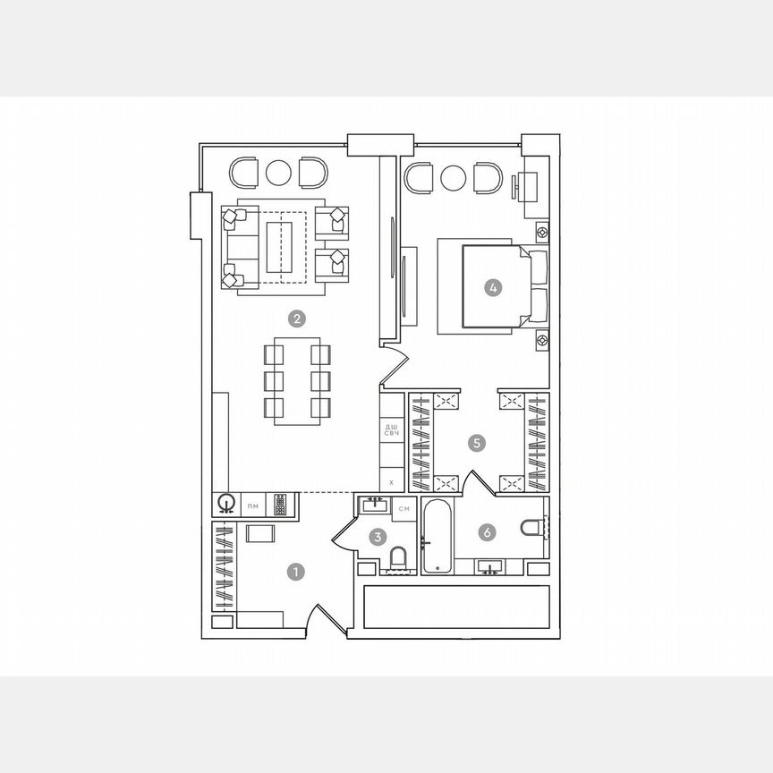 2-к. апартаменты, 84,6 м², 8/19 эт.
