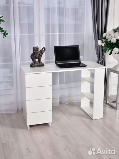 Стол письменный, Domenico, Белый 75х110х50 см