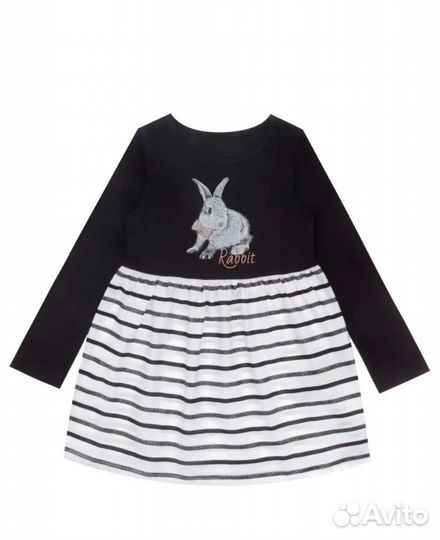 Новое милое платье с кроликом Апрель, размер 134