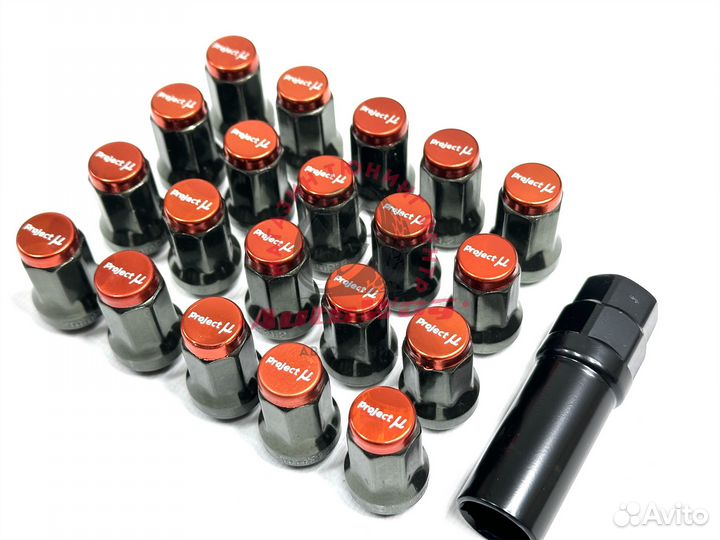 Гайки колёсные Project M12*1.25 оранжевые