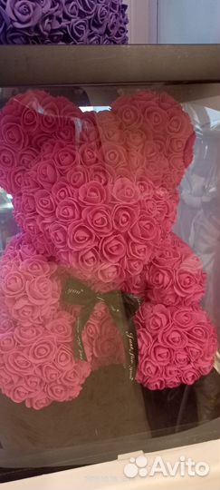 Мишка из роз 40 см