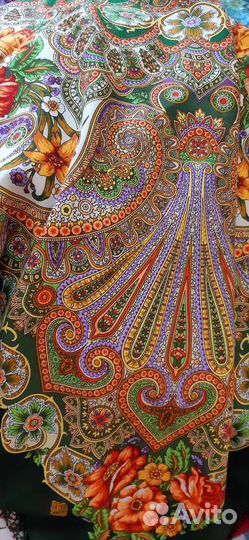 Павловопосадский платок шерсть