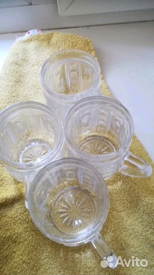 Стаканы -чашки хрустальные