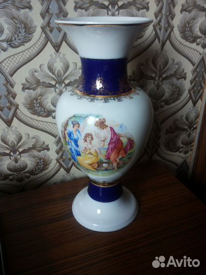 Хрусталь.ваза с позолотой