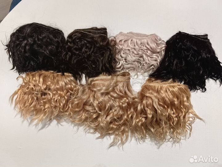 Кукле волосы на трессе 10-29см