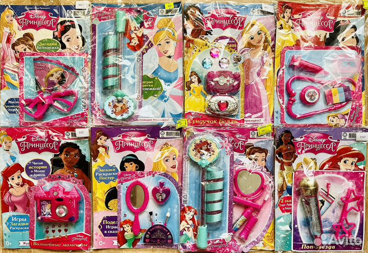 Журналы детские с игрушкой Барби, Принцессы новые