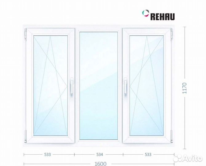 Окно пвх 1600x1170