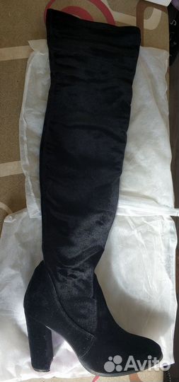 Сапоги велюровые, сапоги-чулки