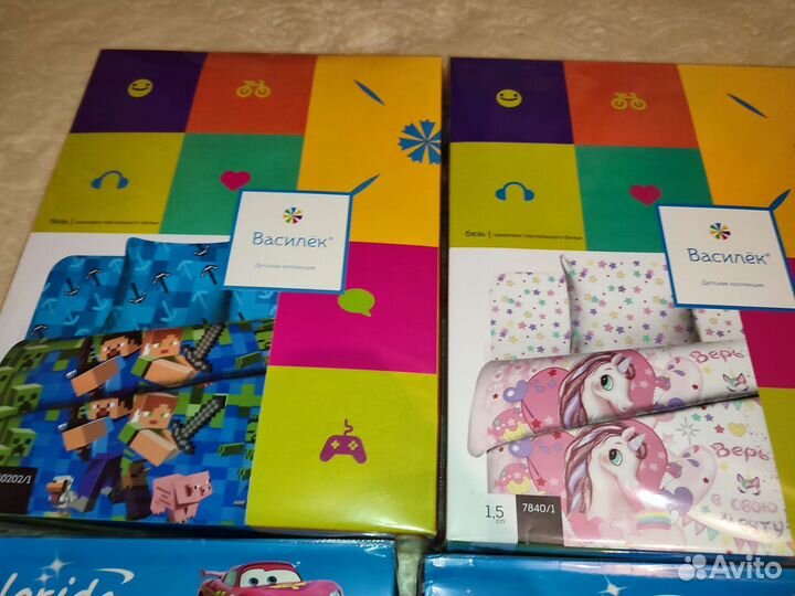 Детское постельное бельё 1,5, Сатин, Хлопок, Бязь