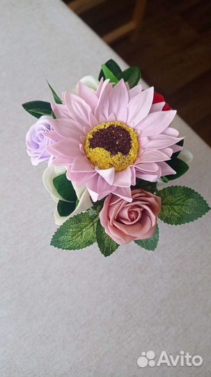 Букет из мыльных роз