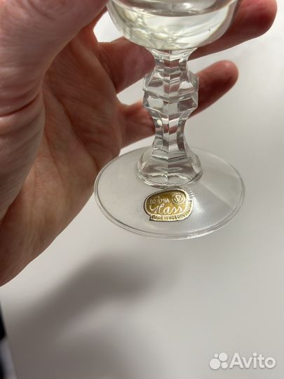 Бокалы шампанское Богемское стекло