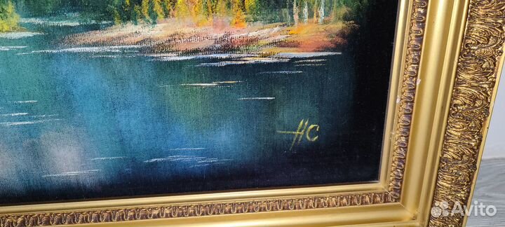 Картина маслом на холсте горный пейзаж