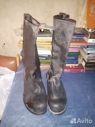 Кирзовые сапоги 45 размера, подбитые гвоздикам
