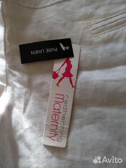 Льняные брюки для беременных новые