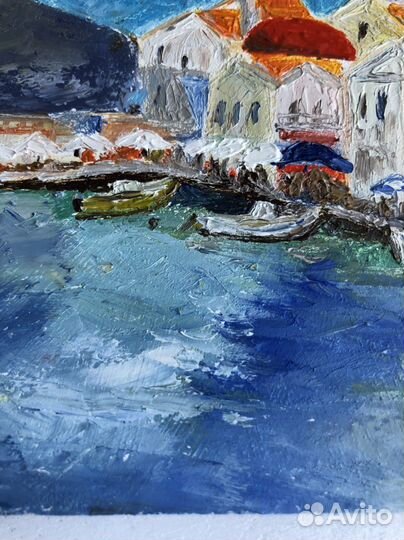 Картина маслом Греция Крит морской пейзаж