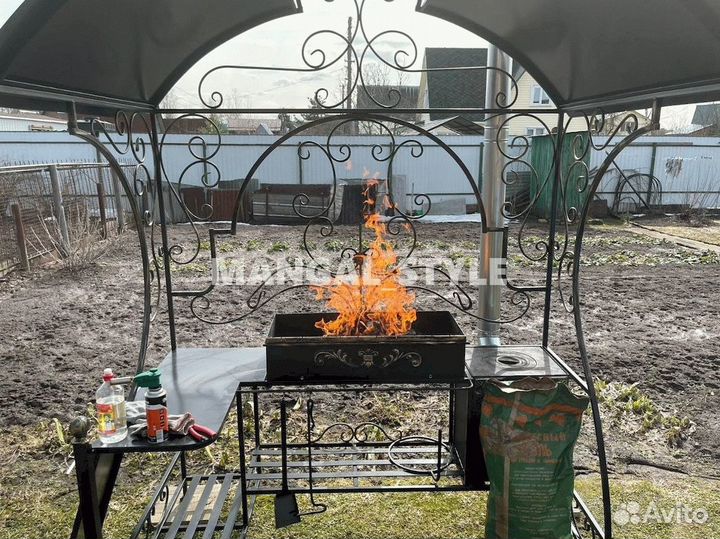 Мангал с крышей