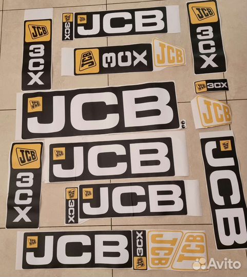 JCB 3CX комплект наклеек высокого качества