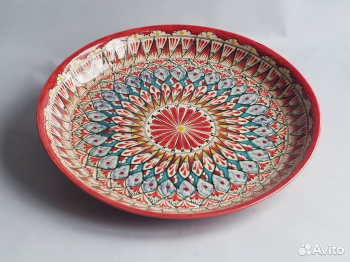 Тарелка 38 см большая ручная работа