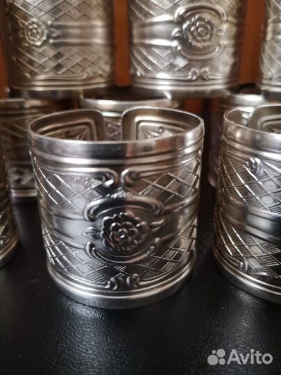 Кольца для салфеток мельхиор посеребрен Кольчугино