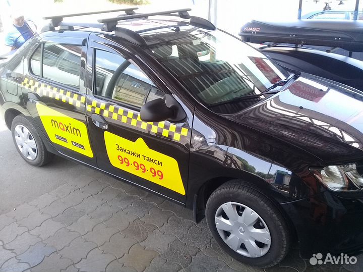 Рейлинги на крышу Рено Логан 2, черные