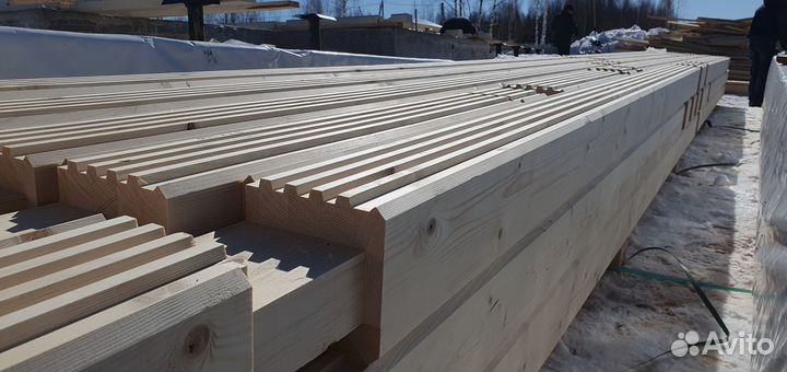 Клееный брус 140 х164мм сорт extra plus (ель)