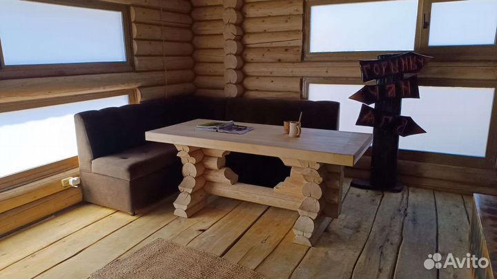 Баня на дровах с бассейном или чаном мангаль зоной