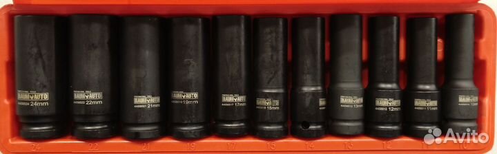 Набор головок ударных высоких 11 пр