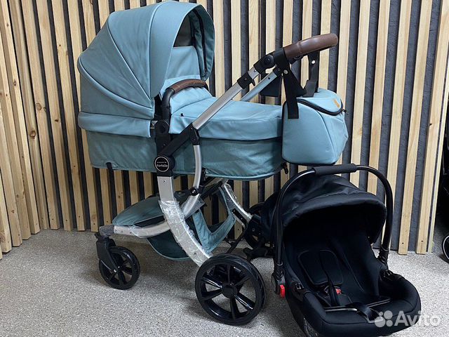 Коляска доя новорожденных 3в1 Эко кожа