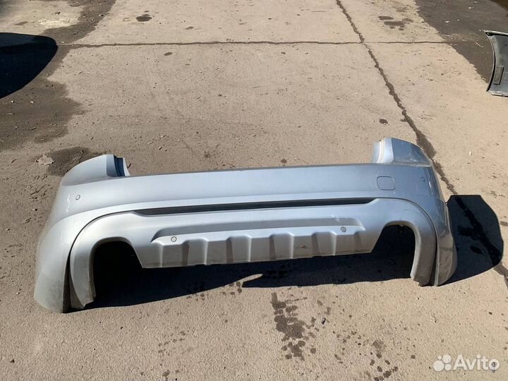 Бампер задний Вольво V60 Volvo V60 серебристый