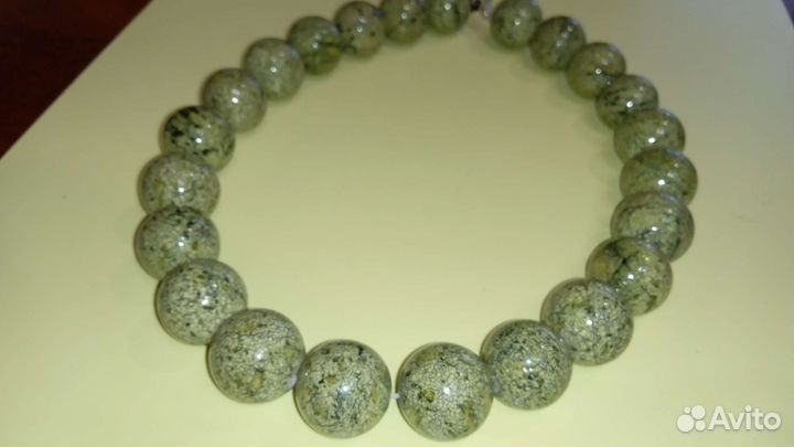 Бусы змеевик винтаж СССР