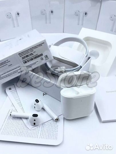 Наушники airpods 2 чехол в подарок