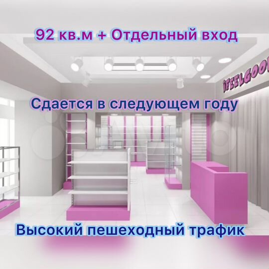 Торговая площадь, 92 м² на 1-2 этаже