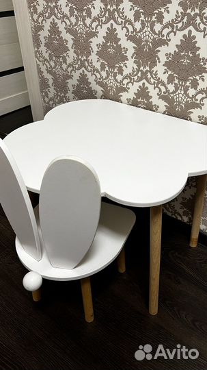 Детский столик и стульчик деревянный