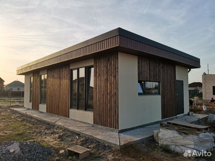 Строительство домов из газобетона, фахверк