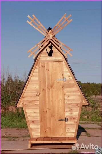 Дачный туалет деревянный WAT895