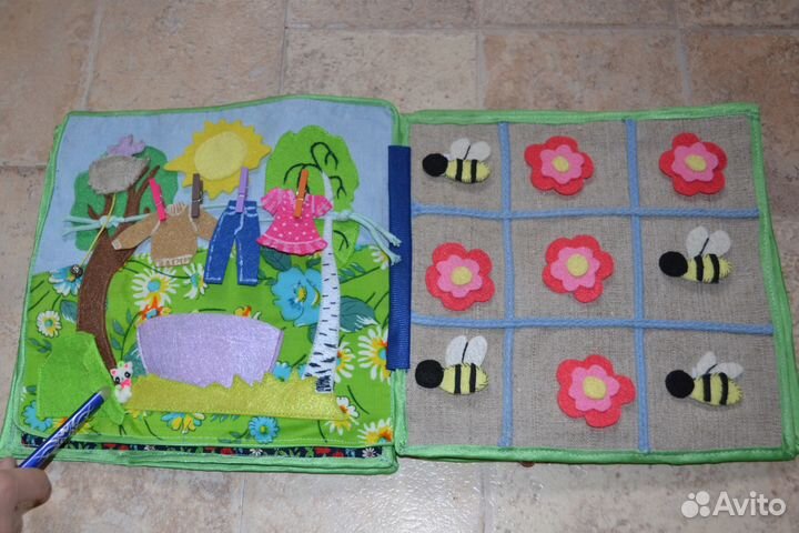 Книга из фетра и ткани. Развивающее пособие