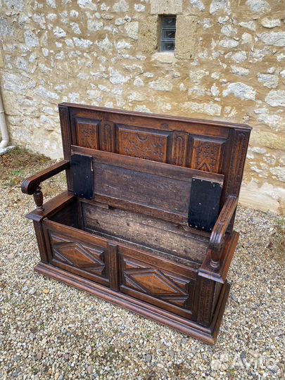 Лавка, скамья-сундук 19век