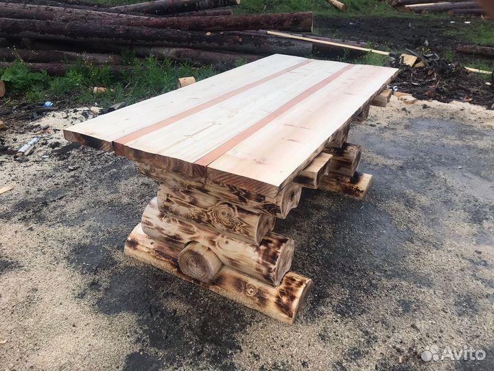 Садовые столы Бревно Премиум