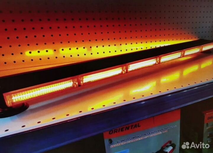 Маяк проблесковый 2-х сторонний LED оранжевый 90см