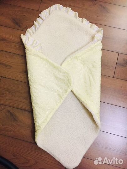 Меховой конверт с одеялом из овчины