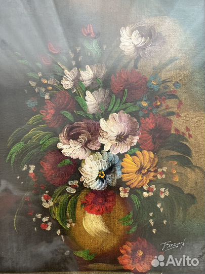 Картина масло холст Винтаж Италия