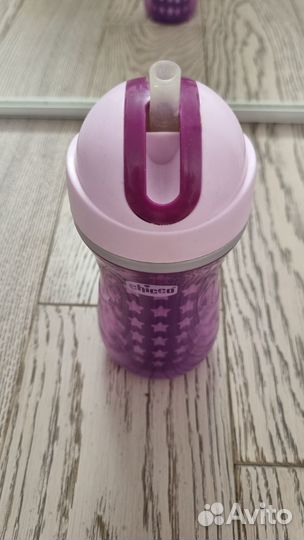 Поильник с трубочкой непроливайка Chicco