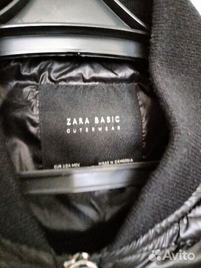 Пуховик куртка пальто женская осенняя 44 zara