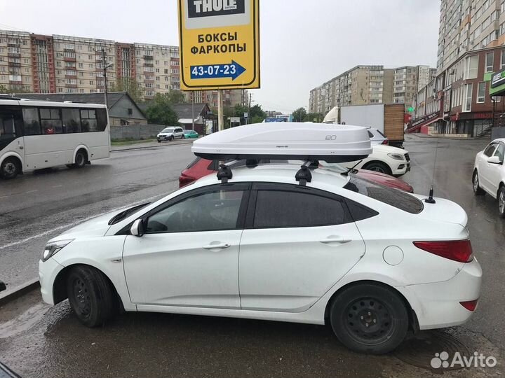Автобокс на крышу Хендай Солярис