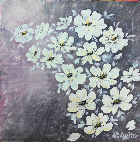 Интерьерная картина на холсте акрил, паста