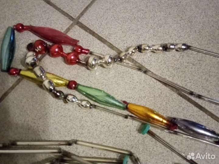 Елочные бусы СССР стеклярус