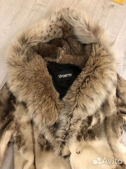 Шуба норка стриженая с отделкой