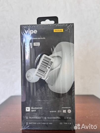 Наушники Vipe S1 PRO беспроводные (TWS, цвет белый