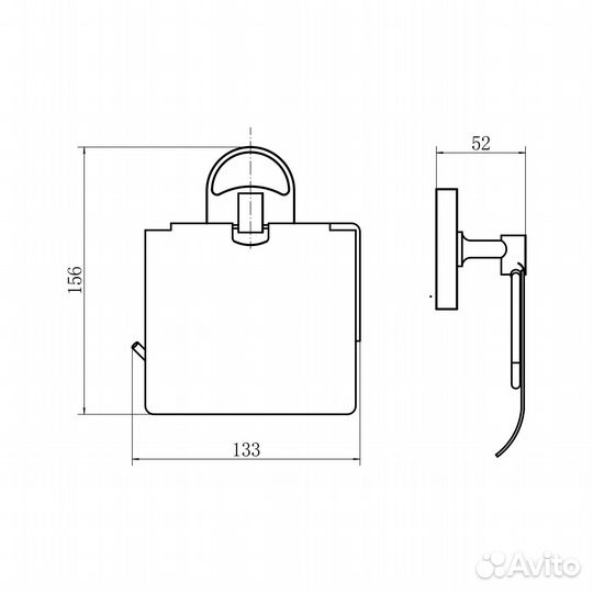 Держатель для туалетной бумаги fashun A1903, хром